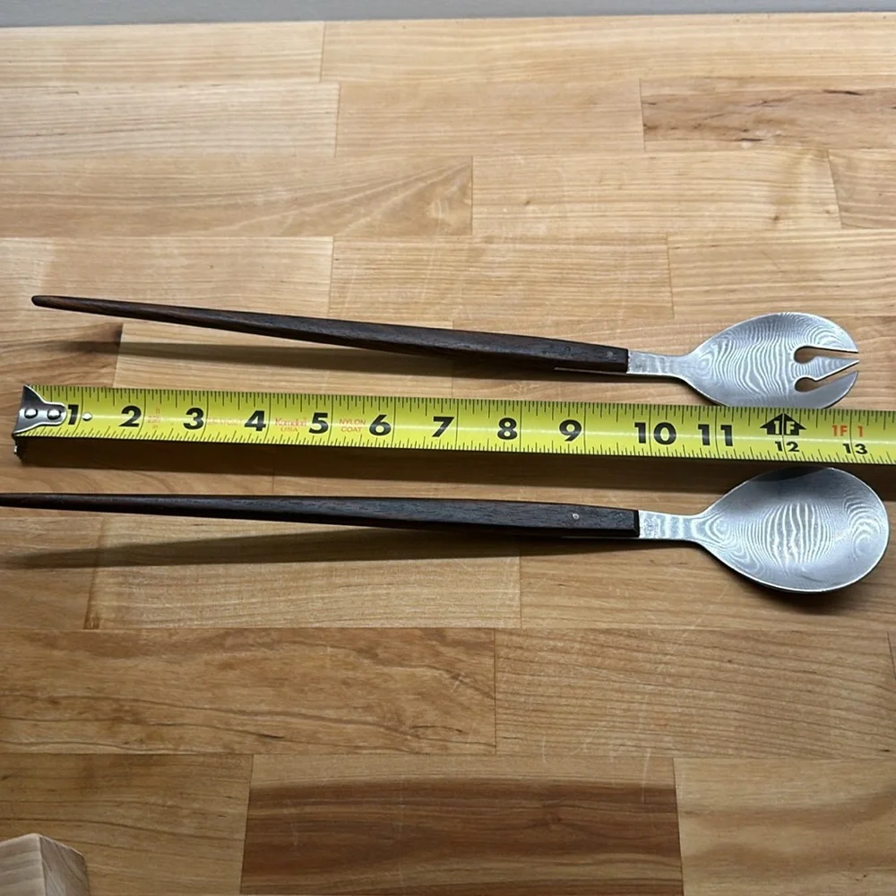 MCM Stainless Serving Set-Long Wood Handles- Japan